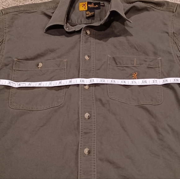 Men's Browning Heavy Duty Long-sleeved Button-down Shirt Size M - Picture 5 of 8